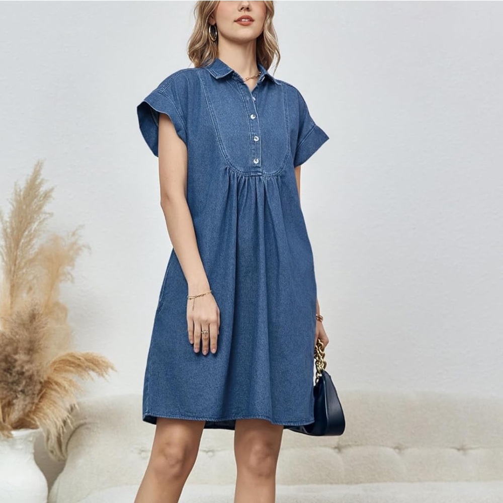 Stylish Blue Denim Dress